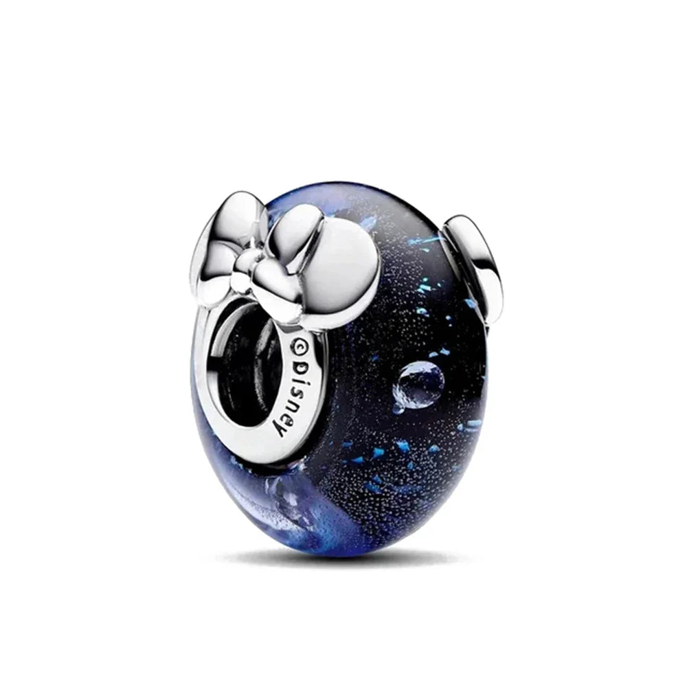 925 Sterling Silver Disney Minnie Mickey Charm Bead for Original Pendant Bracelet DIY Jewelry