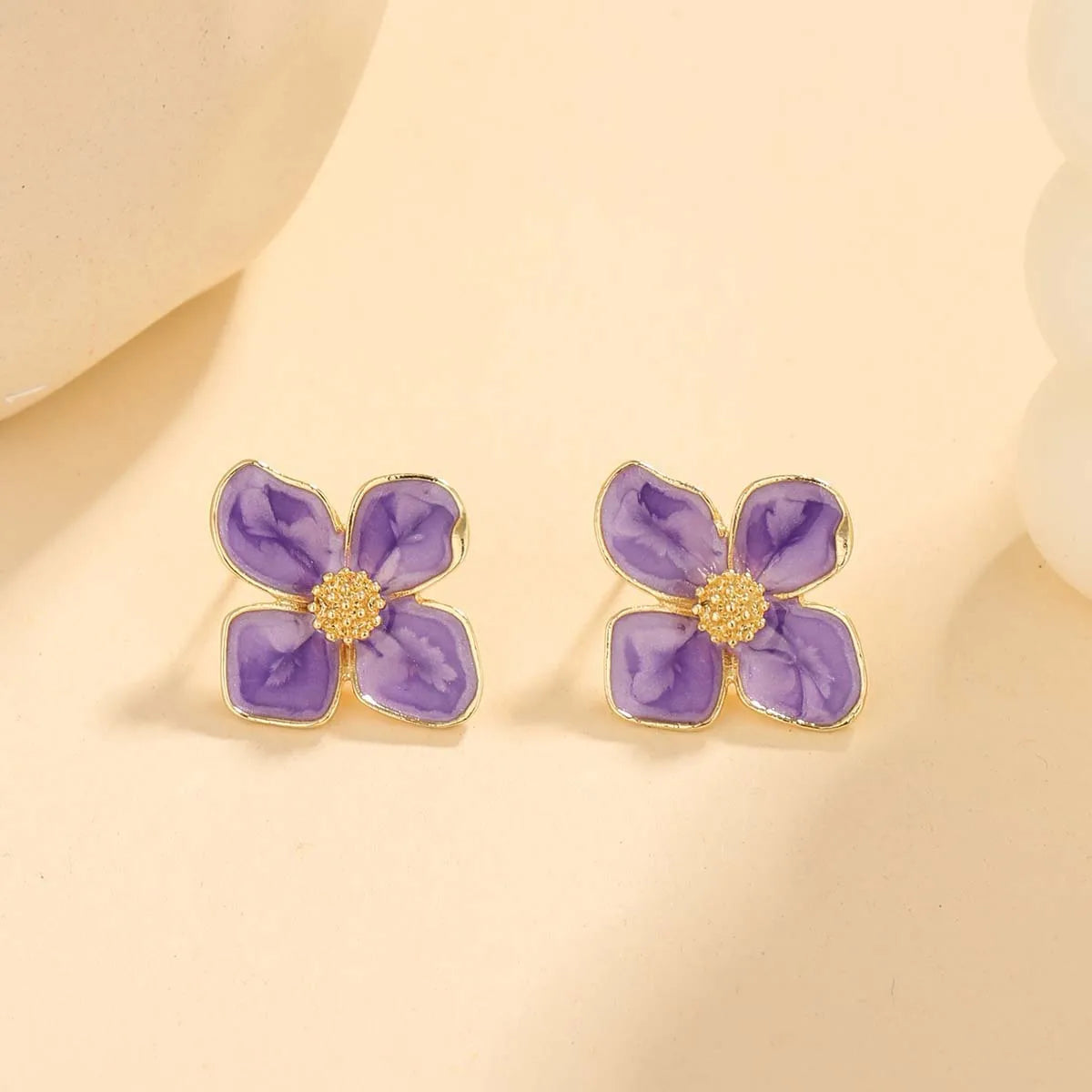 Vintage Flower Stud Earrings for Women Multi-Colored Fashion Jewelry Perfect for Parties and Weddings