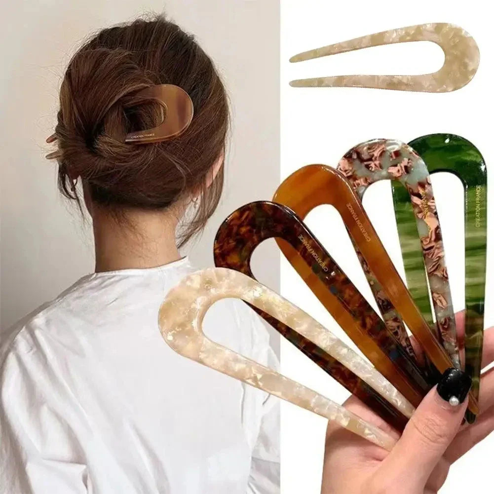 U Shaped Hairpin for Women Modern Chinese Hair Accessories Elegant Temperament Hairpin for Stylish Updos