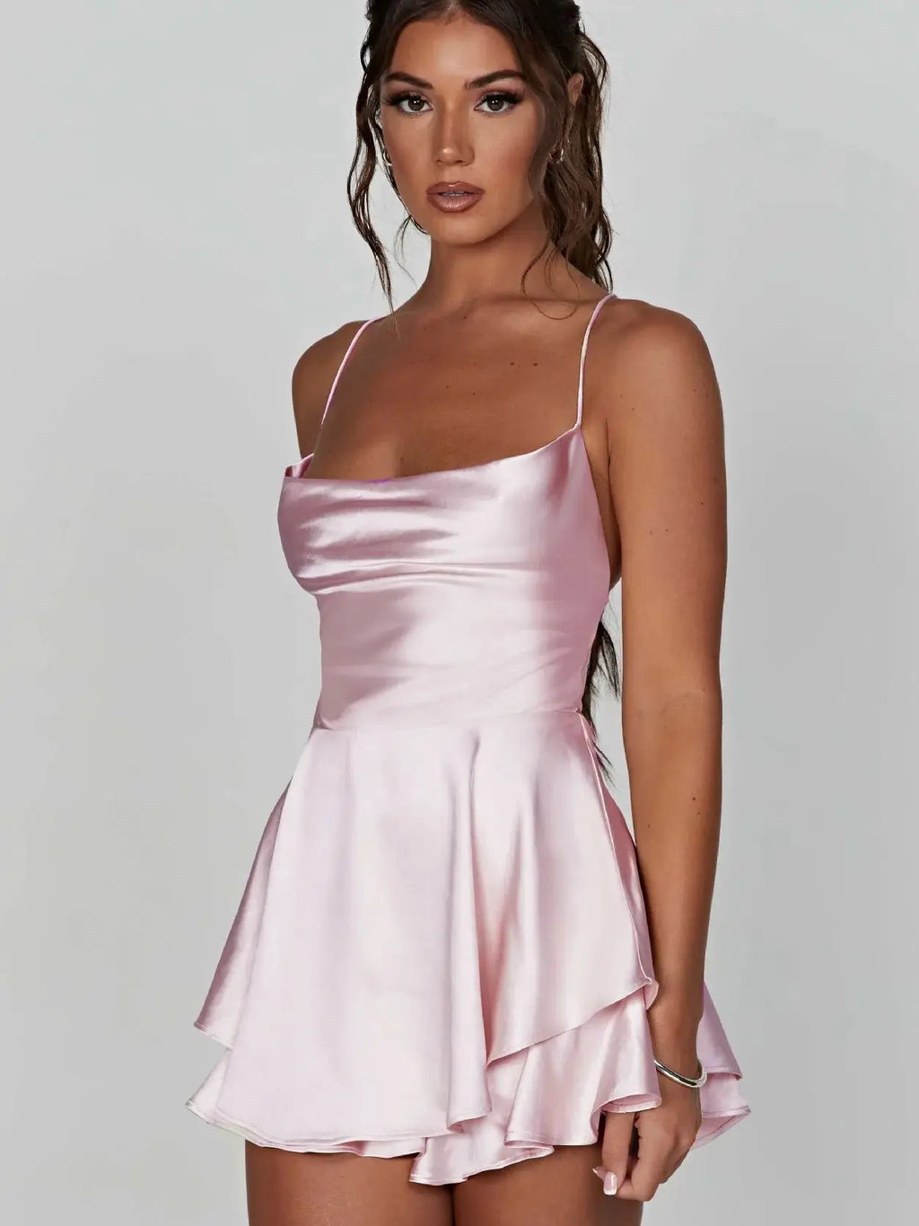 Slimming Dress Short Solid Color Bodycon Dress For Women