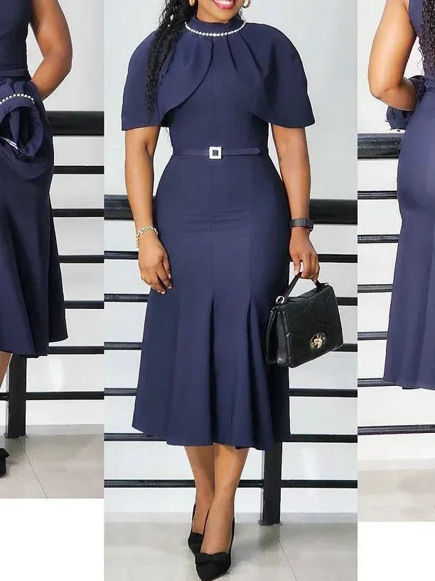 Elegant Church Dress For Women Modest Mermaid Cap Sleeve