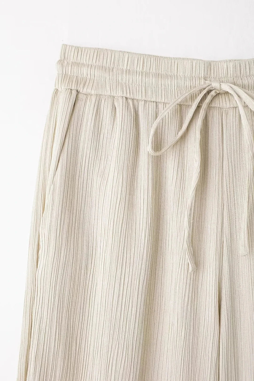 Trendy Women's Cozy Suit Set with Double Breasted Coat and Wide Leg Pants