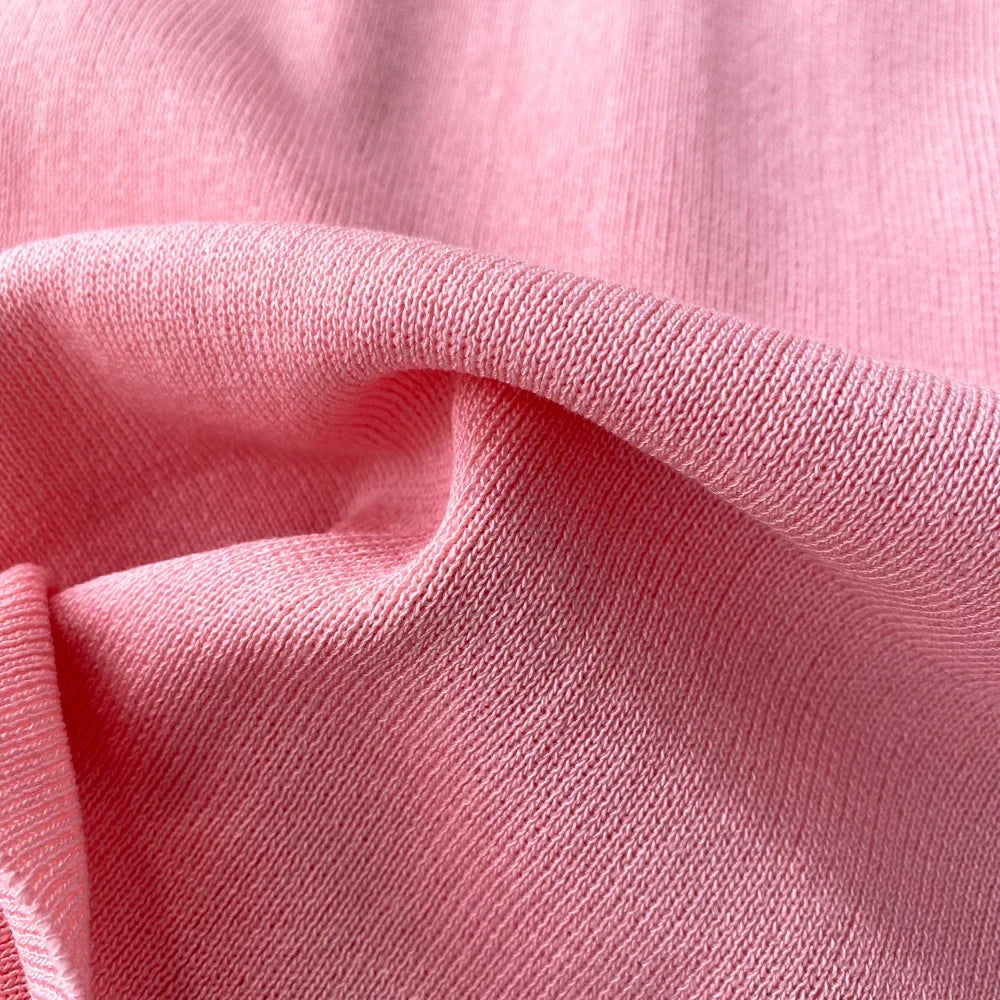 Pink Backless Summer Knit Bodycon Beach Dress for Women