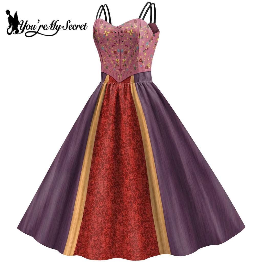 Halloween Witch Costume Backless Gothic Dress For Cosplay