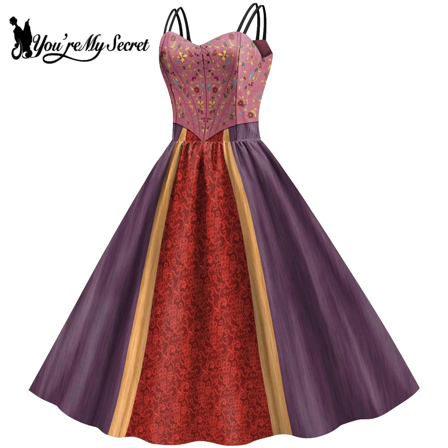 Halloween Witch Costume Backless Gothic Dress For Cosplay