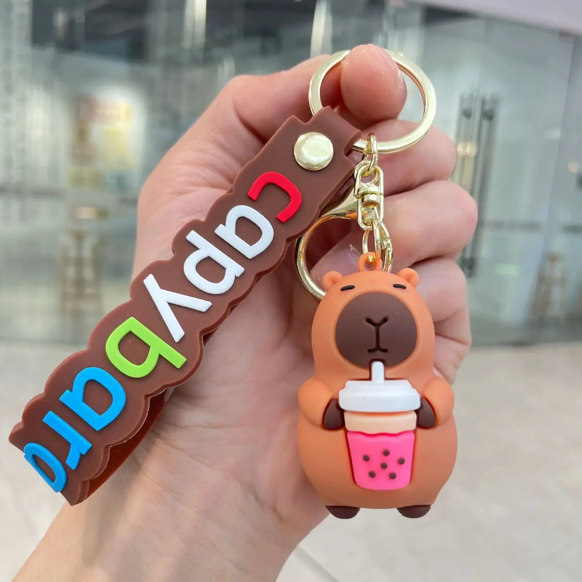 Capybara Keychain Soft PVC Cute Key Accessories for Boys and Girls Ideal Party Gifts