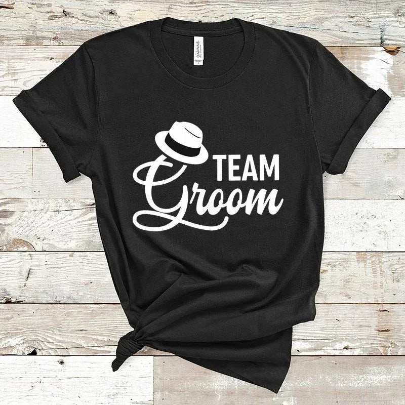 Groom Team T Shirt for Bachelor Party Comfortable Short Sleeve Wedding Party Shirt