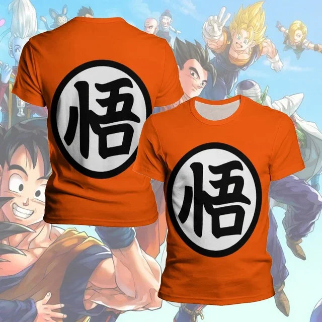 Dragon Ball Wukong 3D Printed Breathable Quick Dry Sports T-Shirt for Parents and Children
