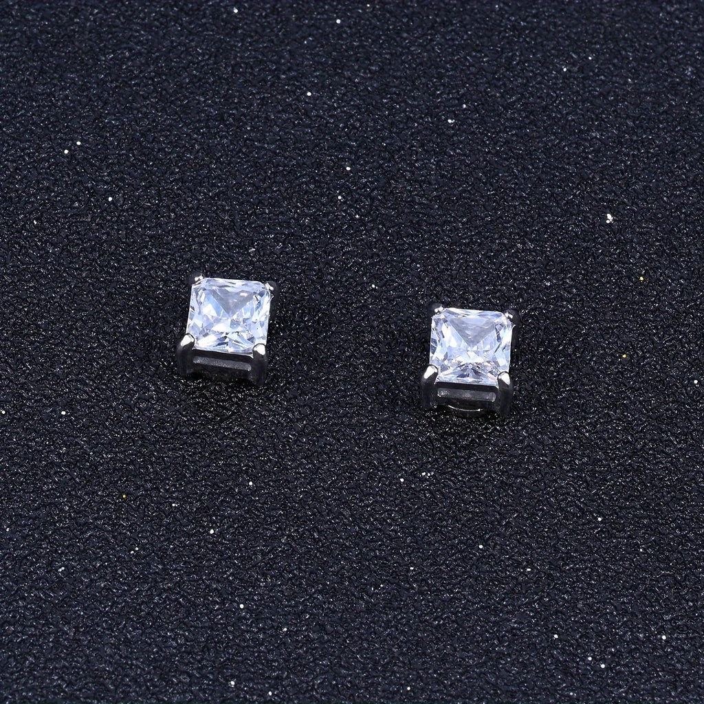 Crystal Magnetic Ear Stud Clip Earrings for Men and Women Non Piercing Punk Round Zircon Jewelry