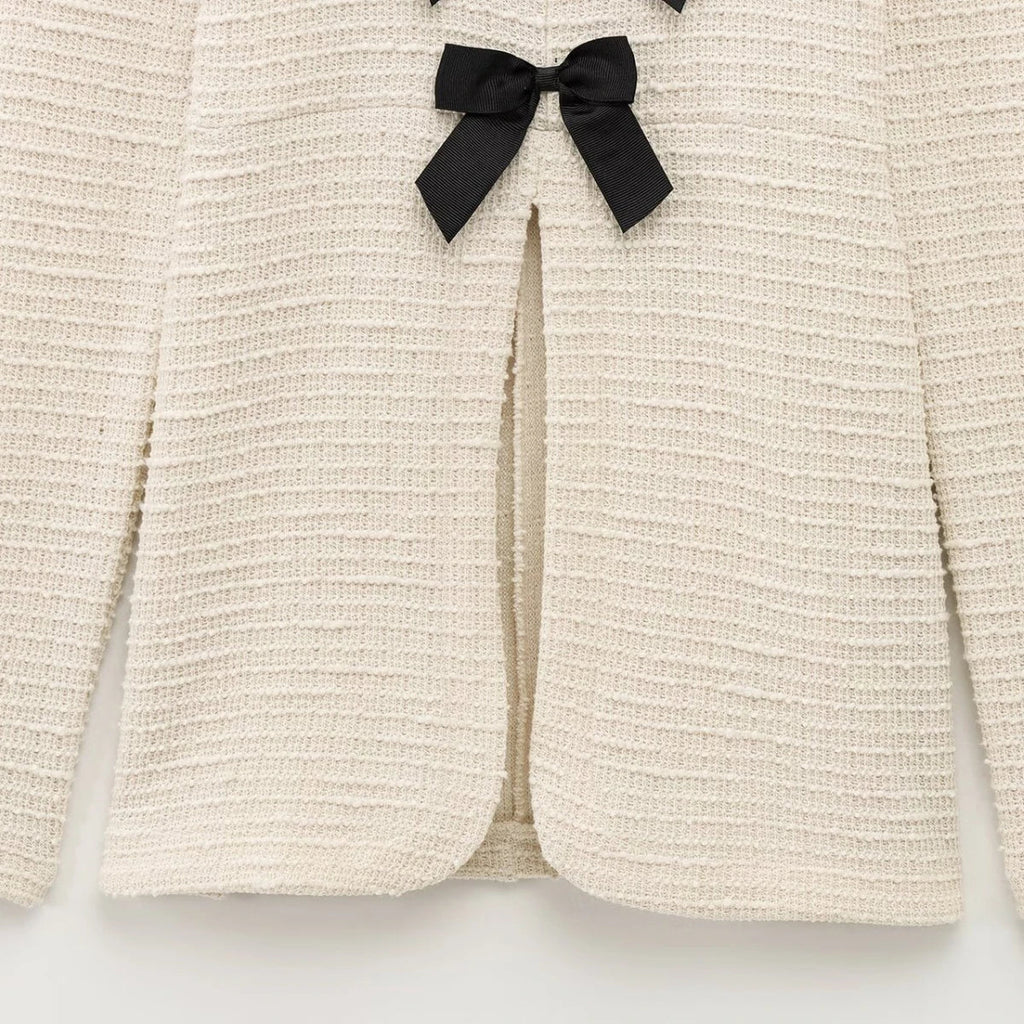 Women's Casual Chic Bow Top and Flared Pants Suit Set for Spring and Summer