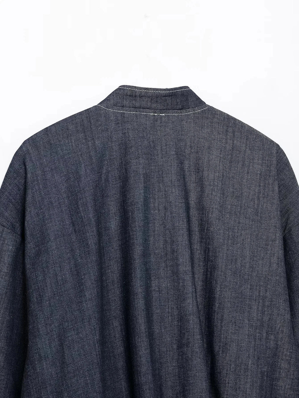 Casual Denim Loose Fit Women Suit Set with O Neck Zipper Bomber Jacket and Pleated Mini Skirt Vintage Inspired Spring Summer Fashion Ensemble