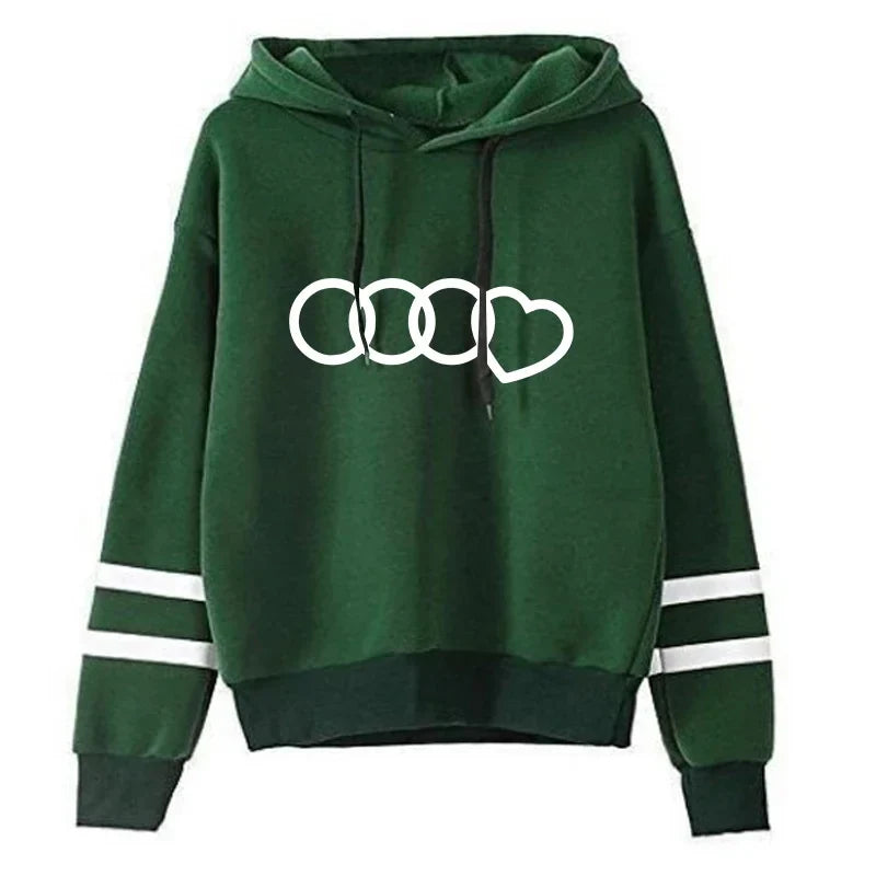 Casual Women's Sweatshirts with Hoodies and Jogging Tracksuit Sports Suit for Outdoor Activities