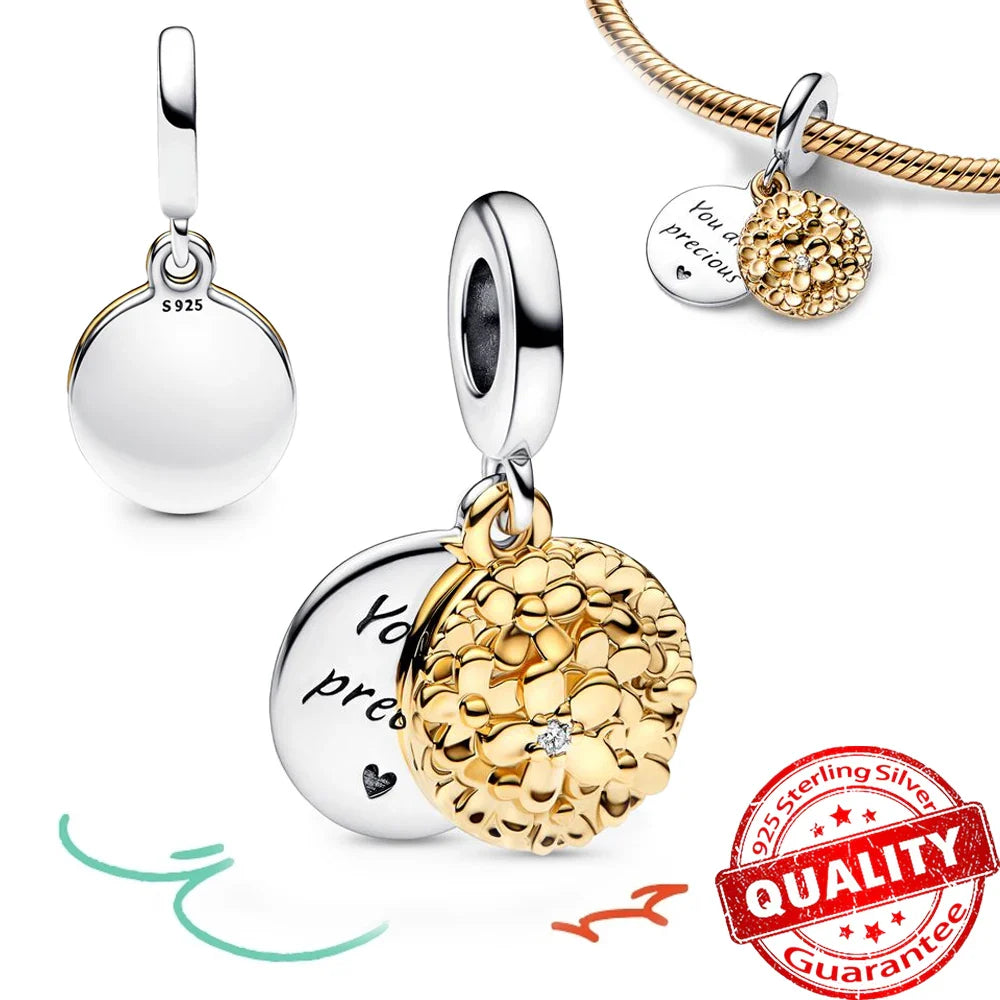 925 Sterling Silver Love Heart Envelope Rose Pendant with Crystal Ball for DIY Bracelet and Necklace Jewelry Gifts