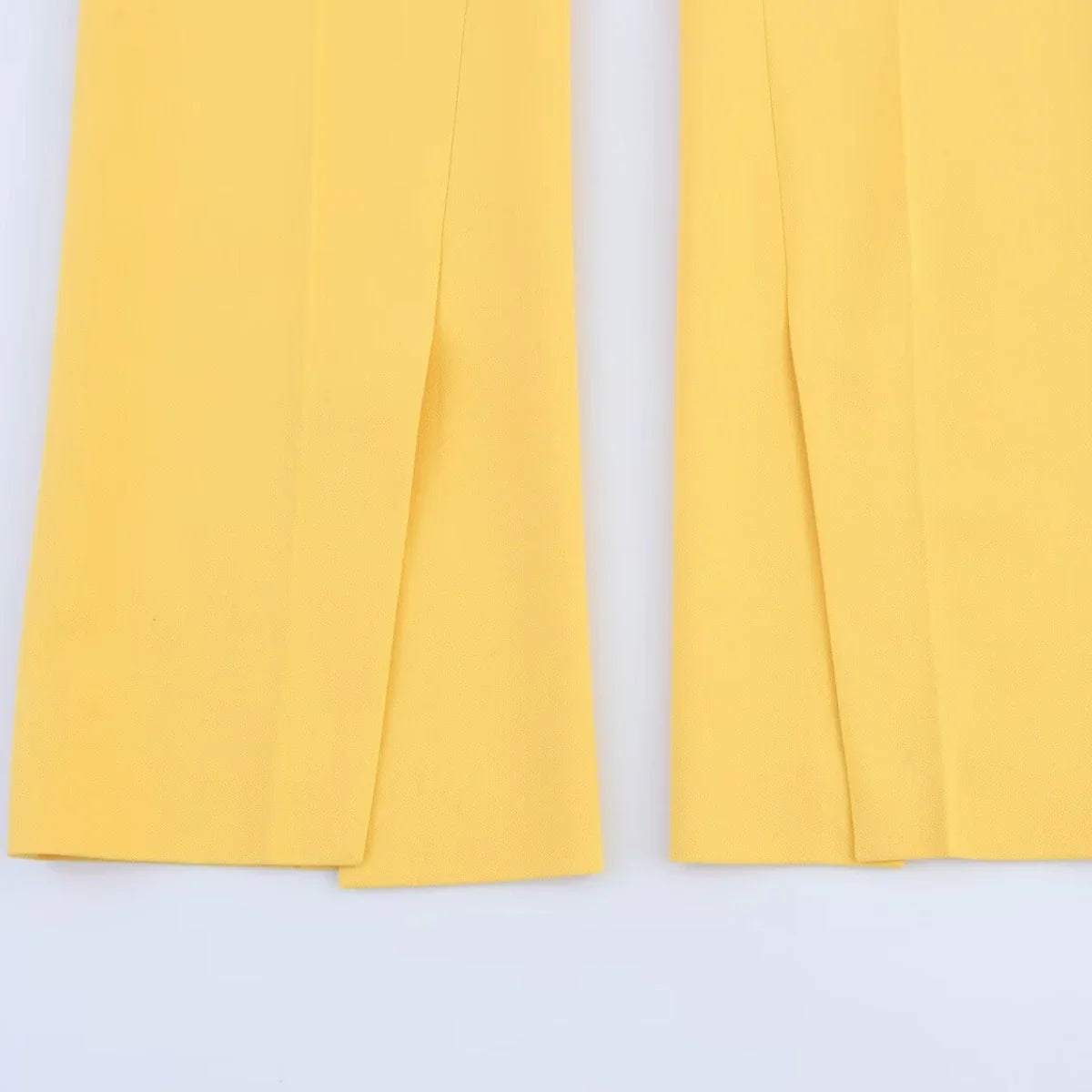 Women's Casual Chic Suit with Lapel Jacket and High Waist Flared Pants for Spring and Summer