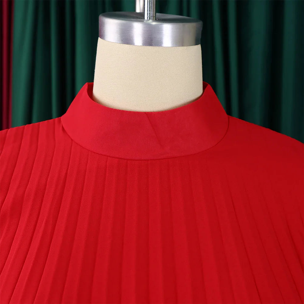 Elegant Chiffon Dress For Women Batwing Sleeve Knee Length