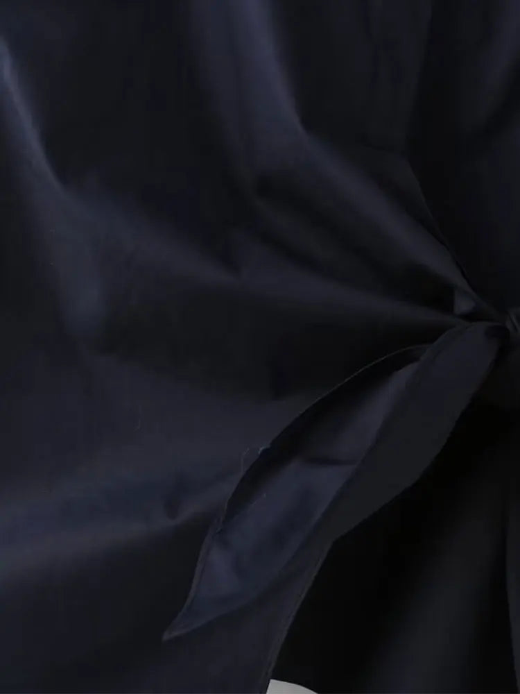 Autumn Women Two-Piece Set Poplin Single Breasted Shirt with High Waist Long Pants Casual Outfit