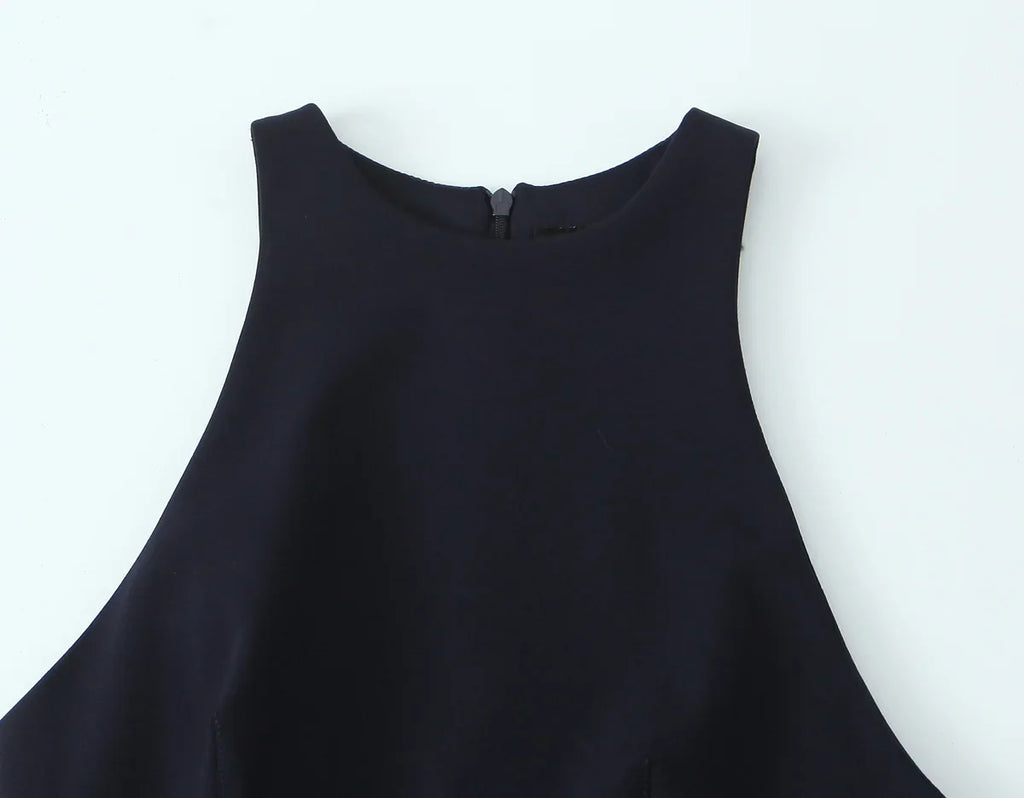 Chic Side Strap Decor Mini Dress For Women Autumn Winter