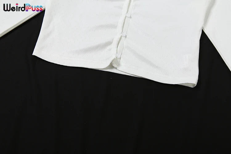 Casual Solid Two Piece Set for Women Long Sleeve Single Breasted Crop Top with Ruffled Thin Mini Shorts Autumn Trend Stylish Matching Outfit