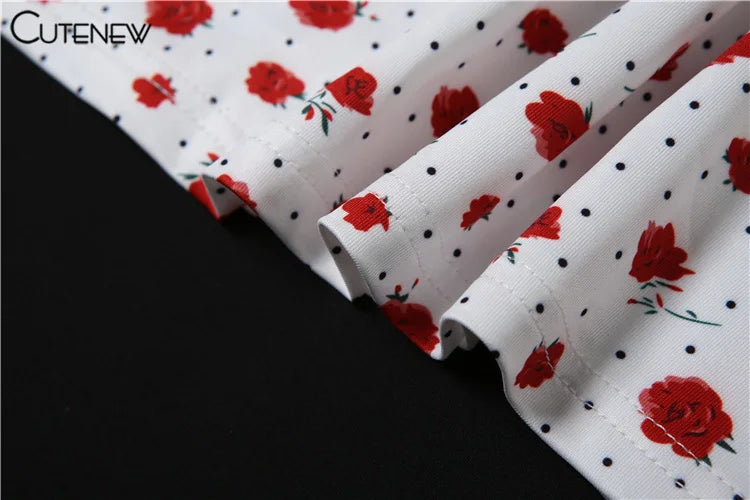 Rose Print Maxi Dress for Women Summer Bodycon Style