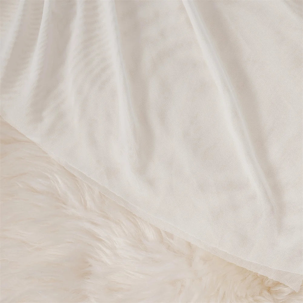 Backless Mesh Nightgown With Cross Strap Nightdress