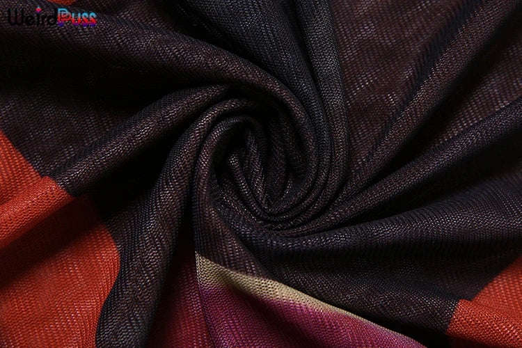 Colorful Print Velvet Bodycon Dress Women Long Sleeve