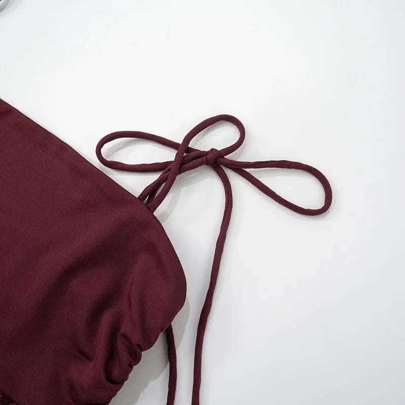 Mesh Lace Maxi Dress Sheer Backless Y2K Beach Outfit