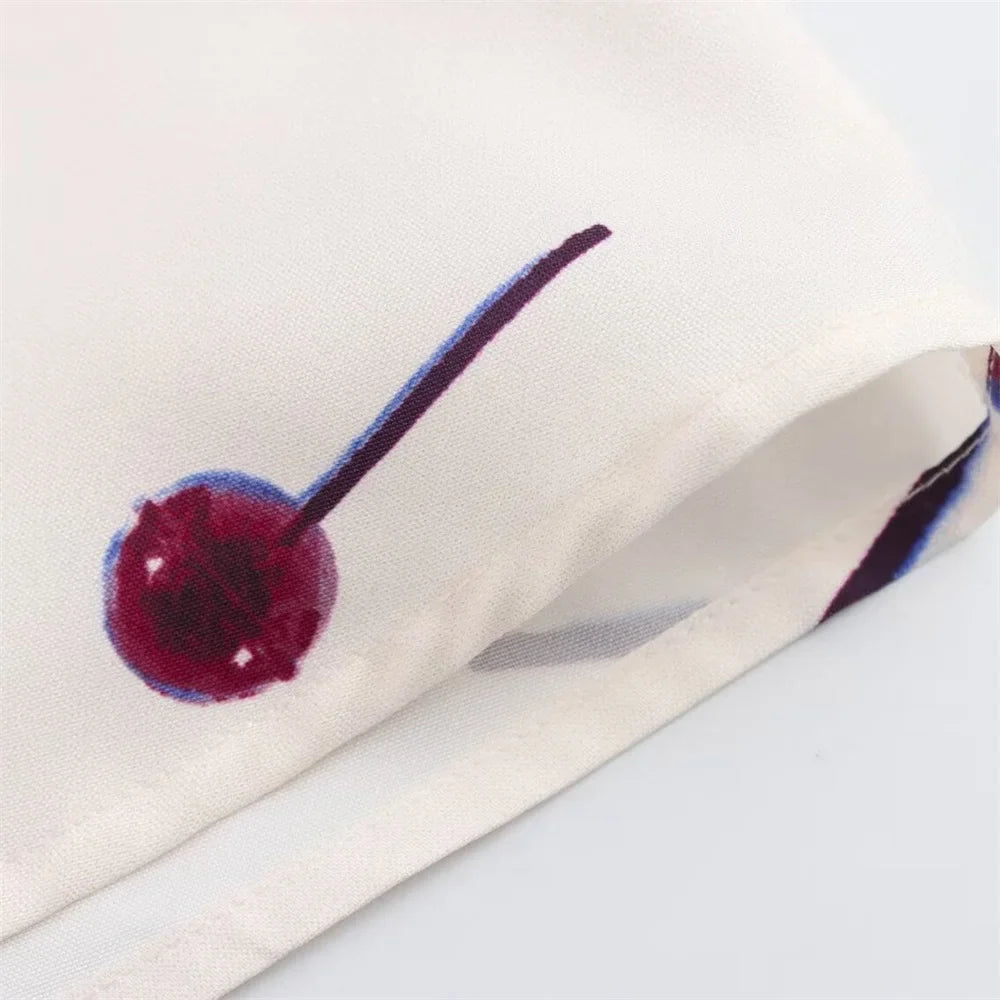 Printed Poplin Shirt Dress for Women Summer Fashion