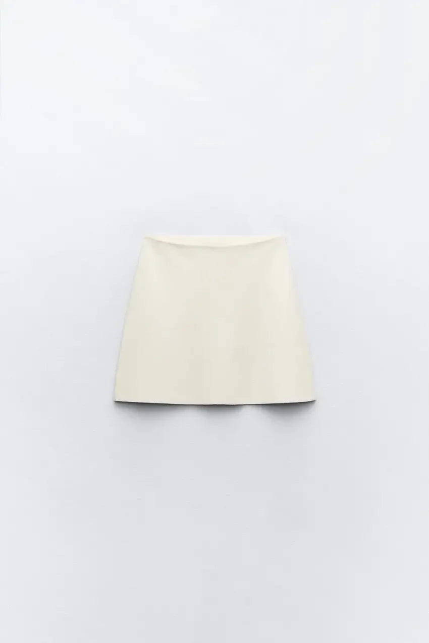 Women's Knit Tailored Cardigan and Skirt Set V-Neck Long Sleeve Jacket with High Waist Elastic A-Line Mini Skirt Stylish Two-Piece Outfit