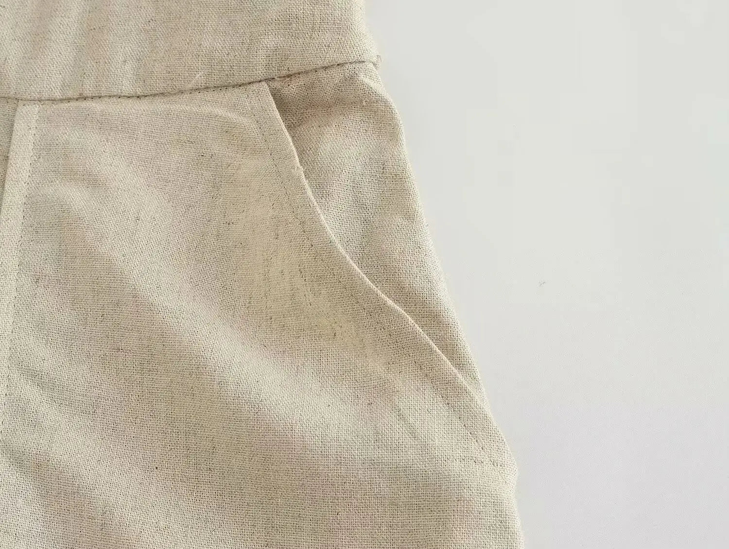 Summer Casual V Neck Sleeveless Linen Blend Jumpsuit Straight Long Holiday Style