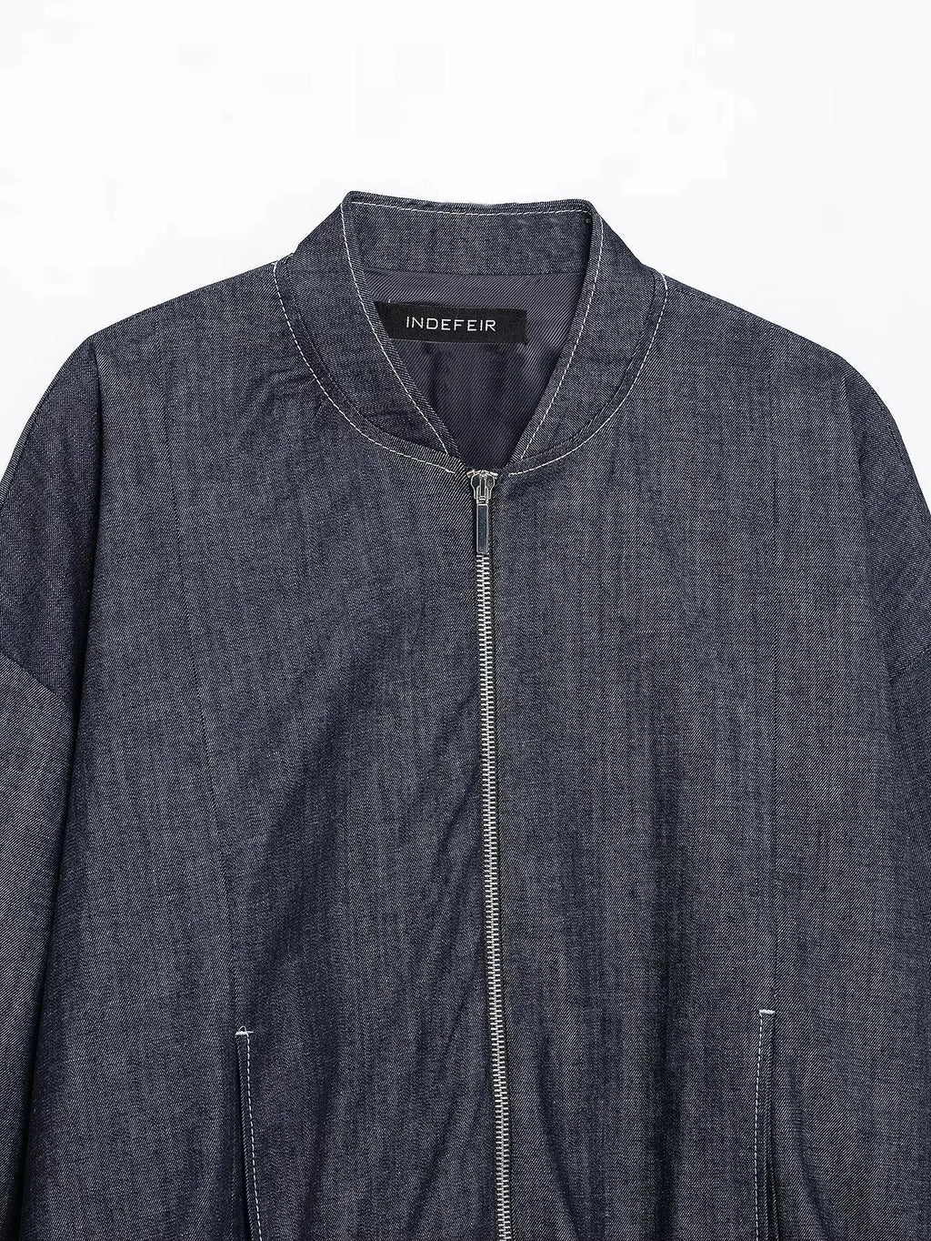 Casual Denim Loose Fit Women Suit Set with O Neck Zipper Bomber Jacket and Pleated Mini Skirt Vintage Inspired Spring Summer Fashion Ensemble