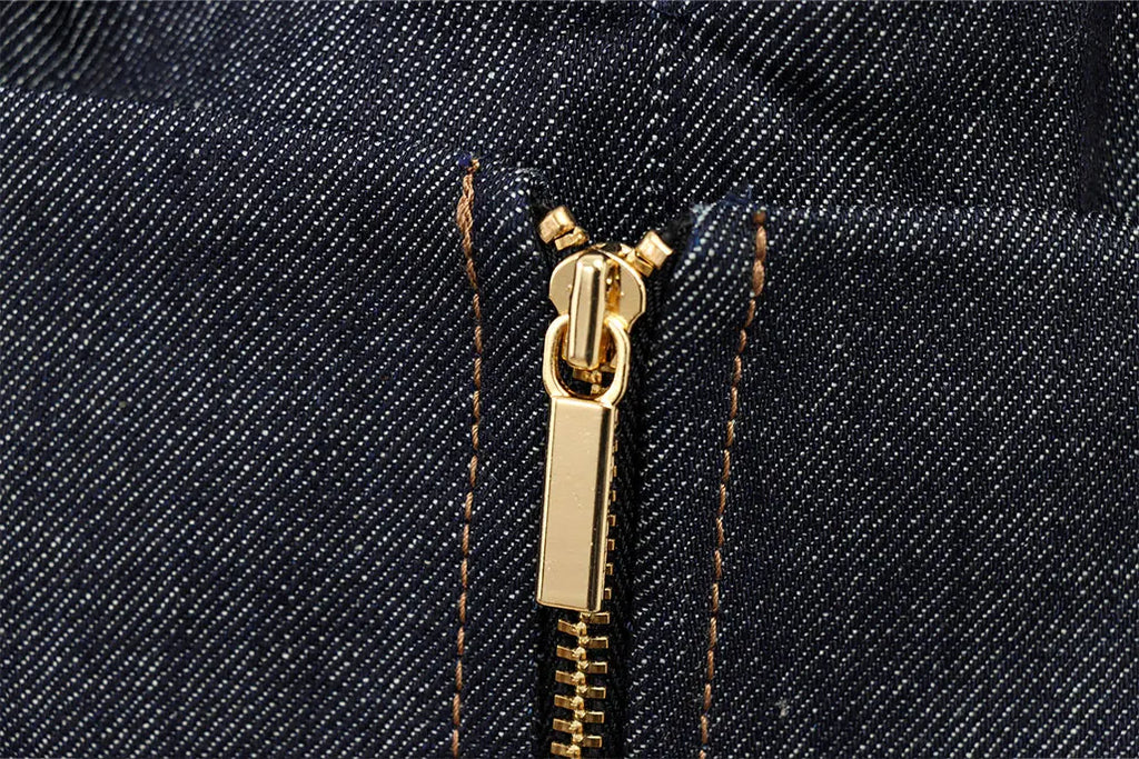 Women's Denim Jacket and Pants Set with Long Sleeve Blazer, Strapless Vest, and Straight Leg Jeans Fashion Outfit