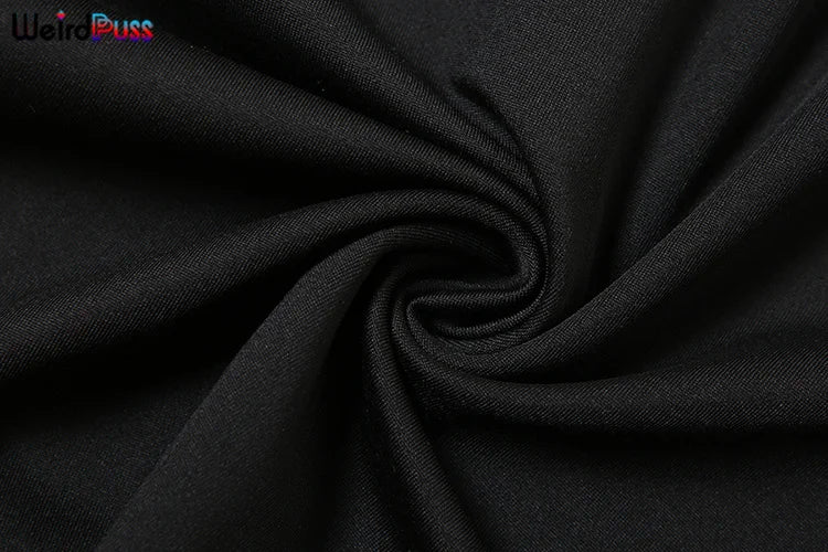 Sexy Hollow Mesh Jumpsuit for Women with Cross Bandage Ribbon, Single Shoulder Design, Full Sleeve Stretch Fit, Midnight Clubwear Overalls