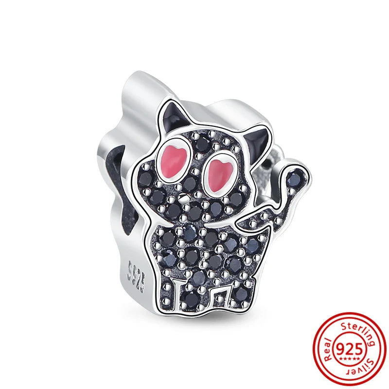 Fit Pantaro Peacock Cake Teeth Butterfly Crown S925 Silver Charms Beads Fine Jewelry for Women Gift