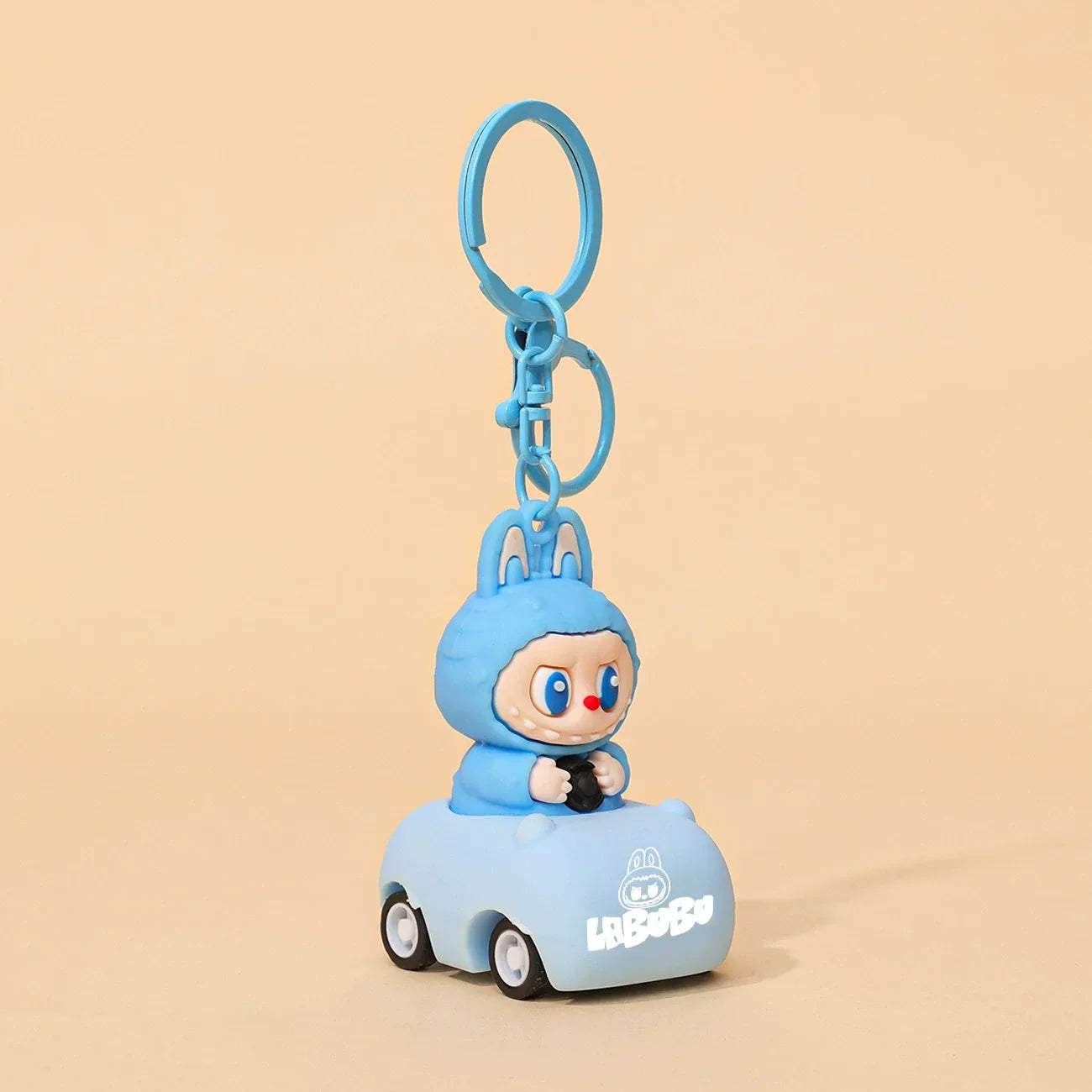 Kawaii Labubu Doll Keychain Cute PVC Pendant Toy Phone Bag Charm Car Accessories