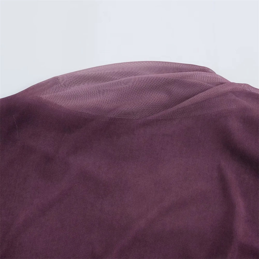 Long Sleeve Polka Dot Maxi Dress With Ruched Details