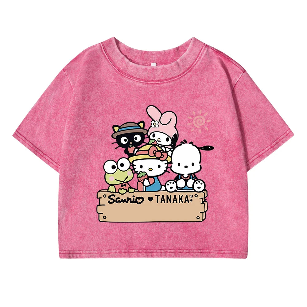 Vintage Cotton Fairycore Women's T-Shirt Loose Fit Summer O-Neck Tee