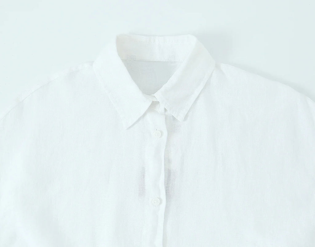 Oversized Women Blouse Summer Casual Long Sleeve Single Breasted Shirt Fashion Loose Fit Top