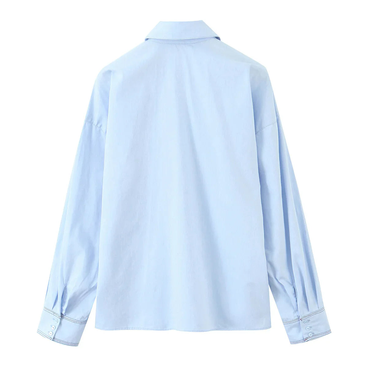 Women's Casual Waist Button-Up Shirt Long Sleeve Lapel Solid Color Slim Fit Spring Blouse