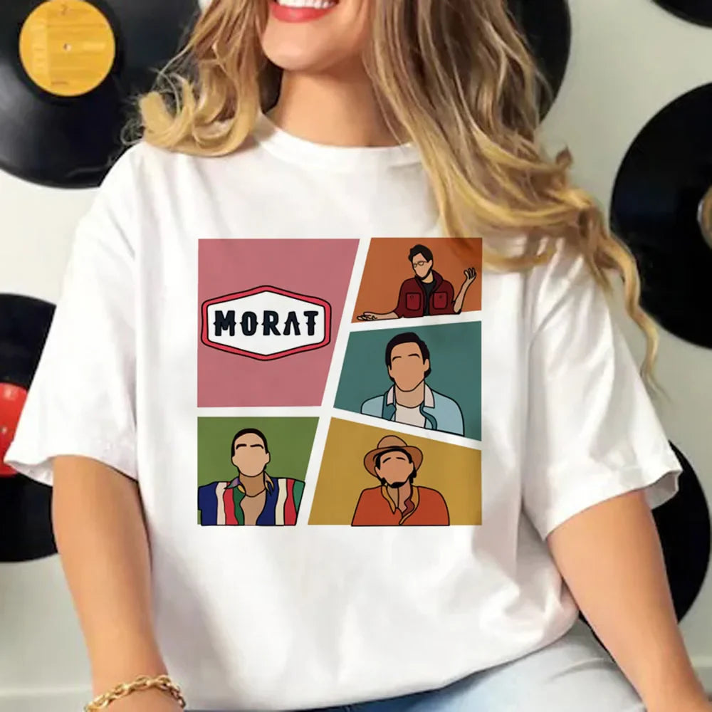 Elegant Japanese Streetwear Patterned T-Shirt for Women Stylish Designer Tee