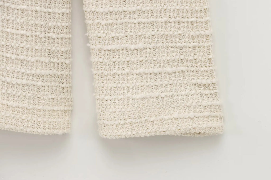 Women's Casual Chic Bow Top and Flared Pants Suit Set for Spring and Summer