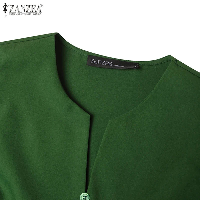 Sleeveless V Neck A Line Sundress For Women Summer Party