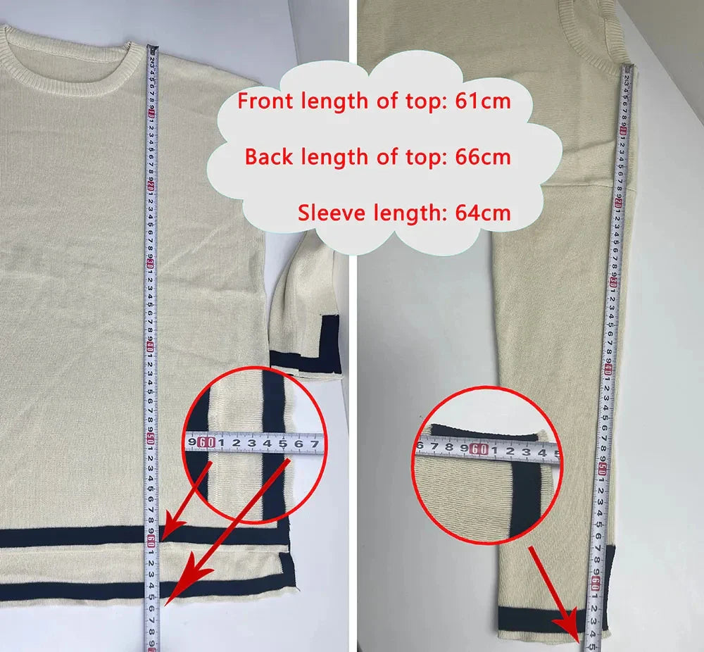 Knit Two Piece Pajama Set for Women with Side Split and High Waist Short Sleeve Design Suitable for Office and Casual Wear