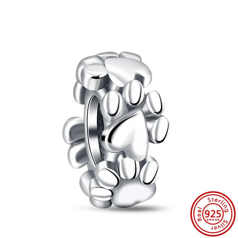 Fit Pantaro Peacock Cake Teeth Butterfly Crown S925 Silver Charms Beads Fine Jewelry for Women Gift