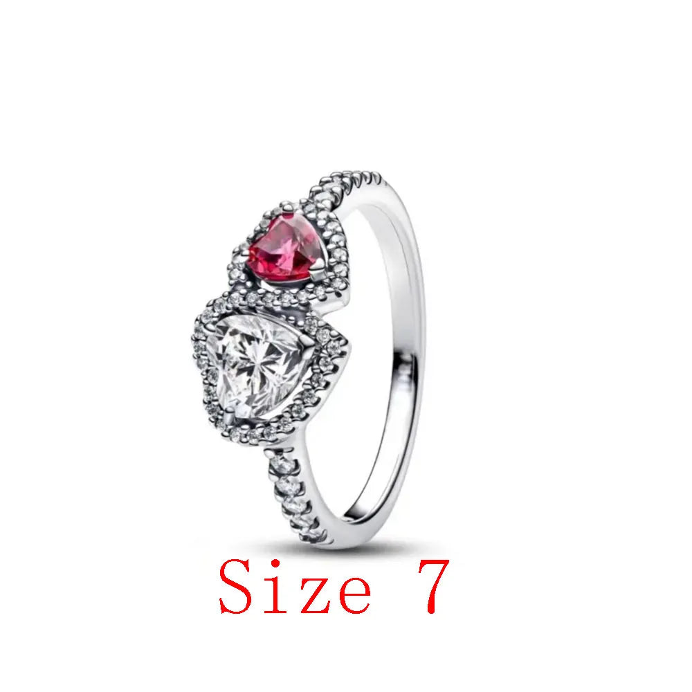 Valentine's Day Red Apple Dangle Charm Bead in 925 Sterling Silver for Women's Heart Bracelet Jewelry