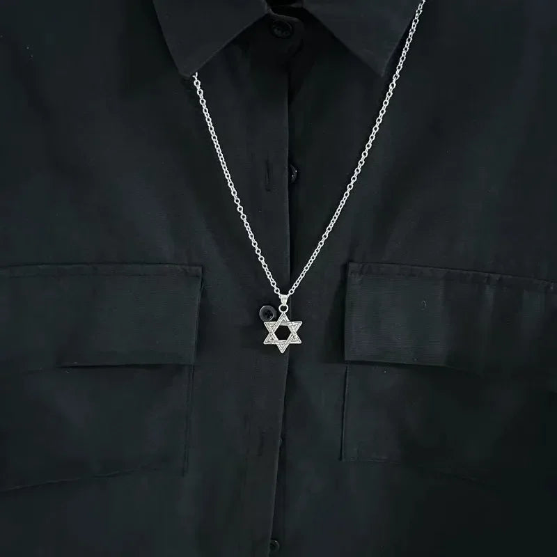 Women's Black Blouse with Necklace Decoration Summer Shirt Loose Fit Short Sleeve Pocket Design Preppy Collar Stylish Blusas