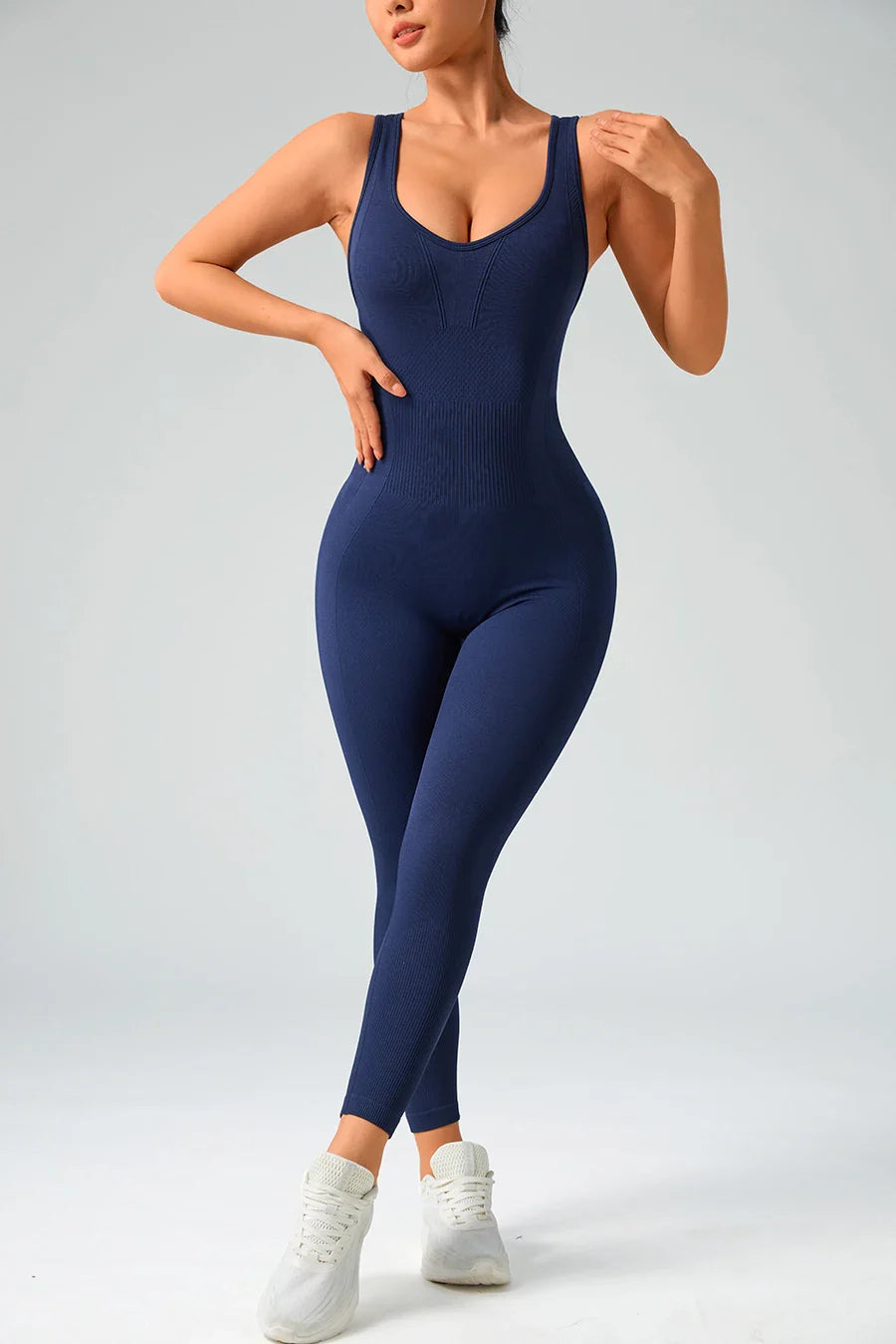 Seamless Sculpting Bodysuit for Women Tummy Control Gym Jumpsuit Butt-Lifting Activewear Yoga Fitness Overalls Stretch Sport Pants