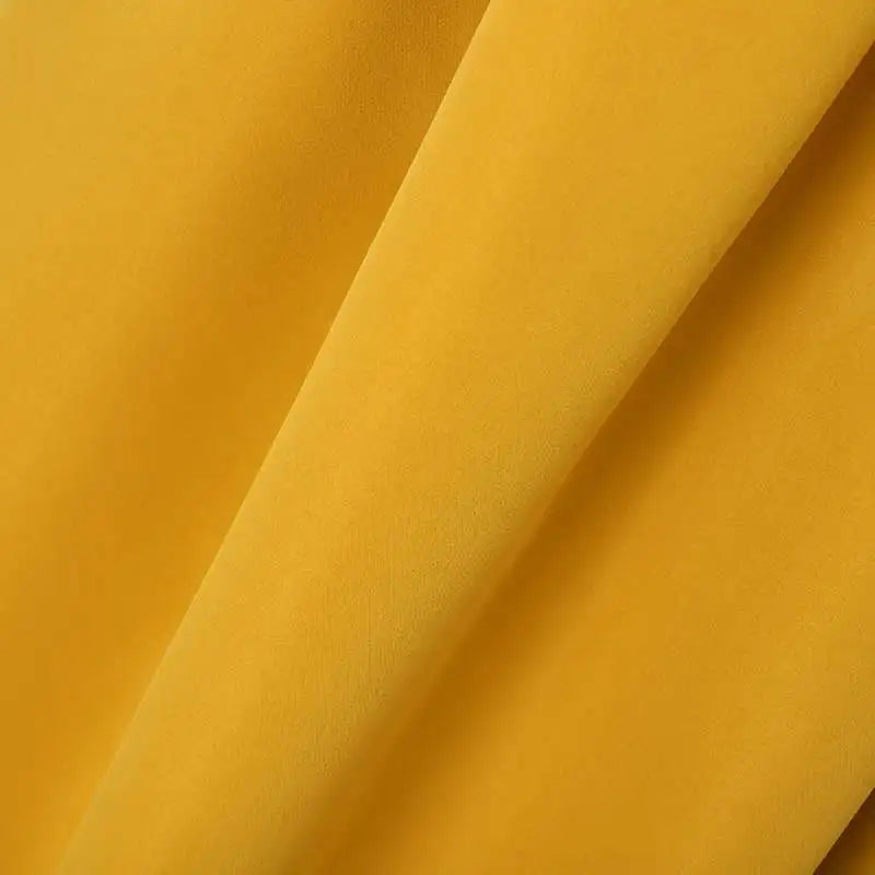 Korean Elegant Puff Sleeve A Line Dress Square Neckline