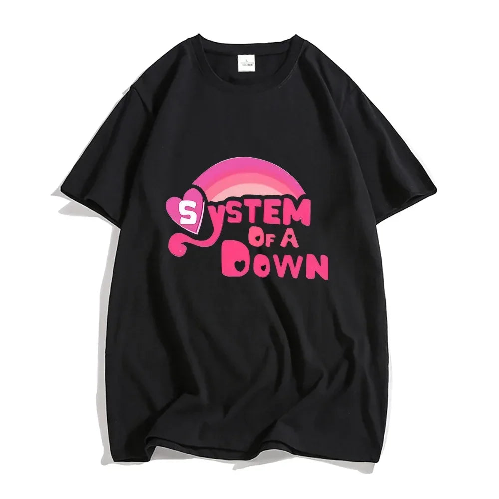 System Of A Down Vintage Retro Graphic T Shirts for Men and Women Short Sleeve Streetwear