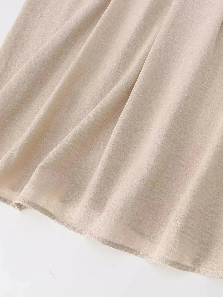 Sexy Backless Halter Dress With Honeycomb Check Pattern