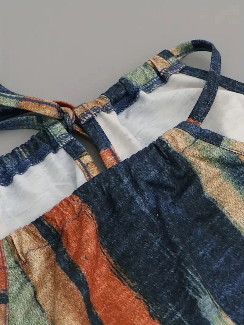 Ethnic Print Casual Dress For Women Summer Fashion